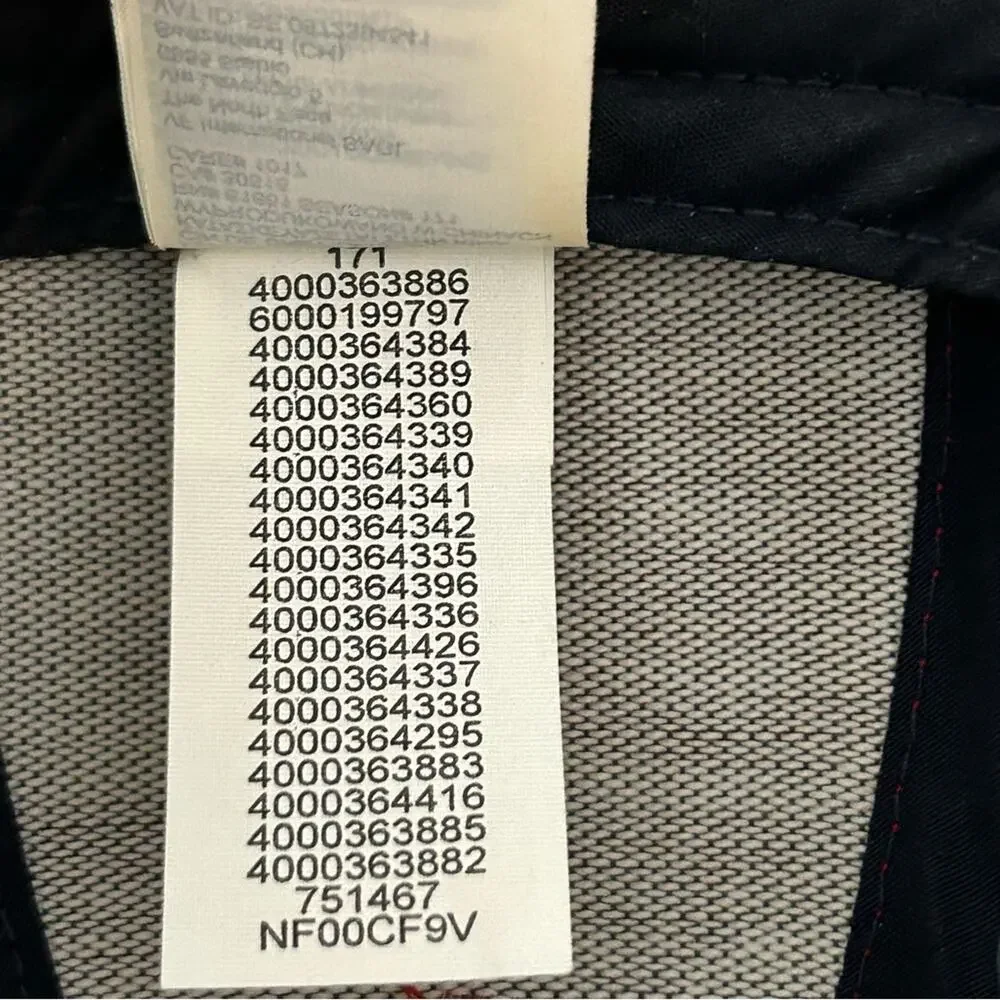 The North Face Patches Trucker Hat Never Stop Exploring Red Navy One Size